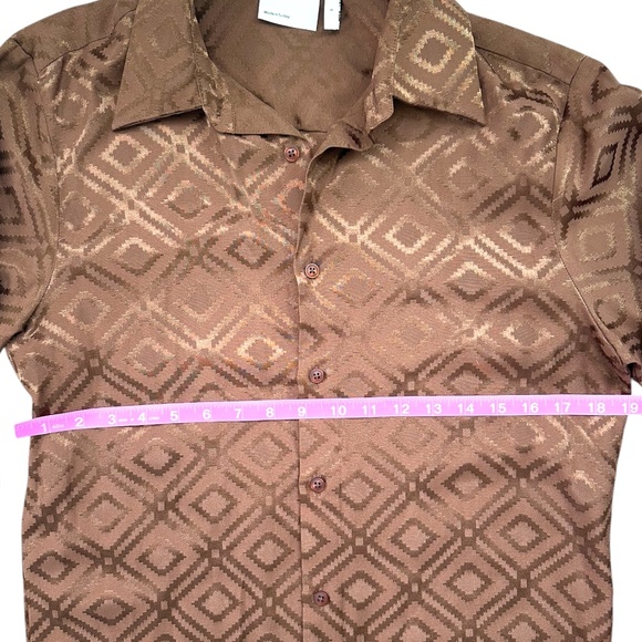 ASOS DESIGN Men's Jacquard Button Down - Picture 8 of 8